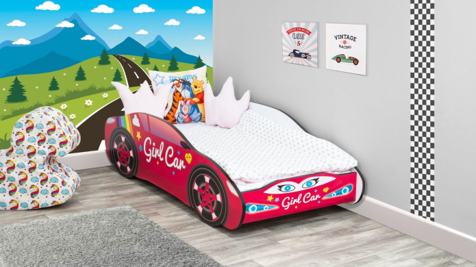 Łóżko w kształcie samochodu GIRLS
